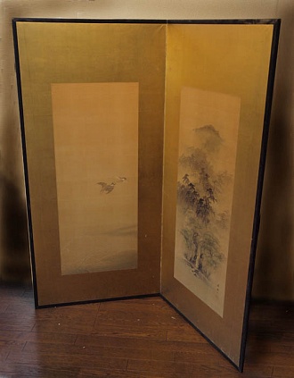 Ширма двустворчатая